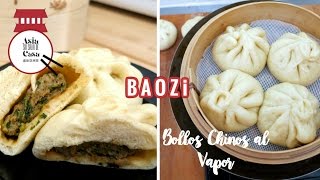 Baozi de Cerdo y Cebollino Chino  Chinese Steamed Pork Buns with Chive [upl. by Aisauqal]