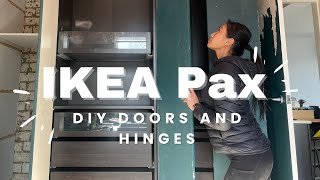 Make your own IKEA PAX wardrobe doors  Measurements for IKEA KOMPLEMENT hinges [upl. by Ahlgren]