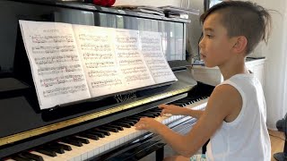 Sonatina F Major Beethoven played by 7yearold Paz Louis [upl. by Ahsieki]