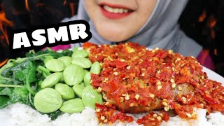 ASMR AYAM GORENG SAMBAL TEMPONG LALAP PETE  BAYAM REBUS  ASMR INDONESIA  EATING SOUND [upl. by Taveda]