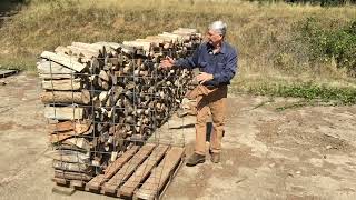 Stacking and Moving Firewood with Pallets [upl. by Avon]