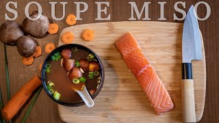 RECETTE JAPONAISE soupe miso saumon  shiitaké  UN DELICE [upl. by Ellene952]