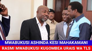 WAKILI MSOMI BONIFACE MWABUKUSI ASHINDA KESI MAHALAMANI KUGOMBEA URAIS WA TLS [upl. by Uolymme]