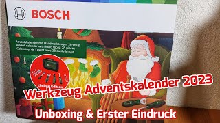 BOSCH Werkzeug Adventskalender 2023  Unboxing [upl. by Whitehurst]