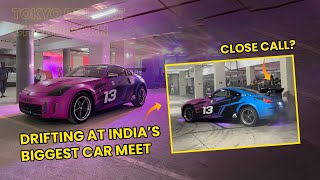 Drifting at India’s 🇮🇳 biggest car meet  regroup india [upl. by Nuawd]