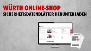 OnlineShop der Würth Industrie Service Sicherheitsdatenblätter herunterladen [upl. by Ellsworth]