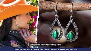 American West Jewelry  Gemstone Dangle Earrings [upl. by Enail]