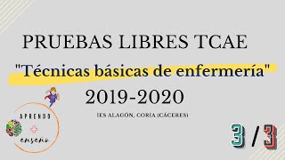 Pruebas libres TCAE  test justificado 20192020 IES ALAGÓN CÁCERES 33 [upl. by Doowle]