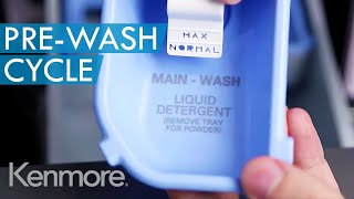 Kenmore Front Load Washer Dispenser How to Use PreWash Cycle [upl. by Annoik]