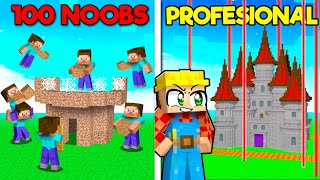 Enfrenté a 100 JUGADORES vs 1 CONSTRUCTOR PROFESIONAL en MINECRAFT [upl. by Rramal279]