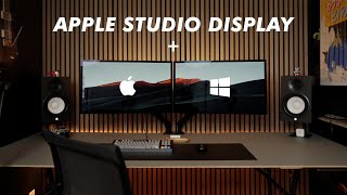 On Paper This Is A Terrible Idea  Windows amp macOS Simultaneously on 2 Apple Studio Displays [upl. by Eolc]