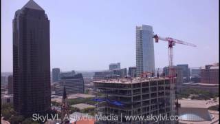 Dallas Arts District  Hall Arts Center Construction Aerial Video [upl. by Nellak]