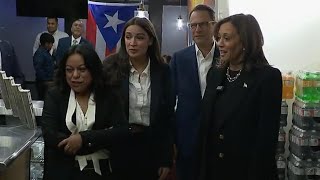 Kamala Harris Alexandria OcasioCortez visit Puerto Rican restaurant in Reading PA Nov 4 2024 [upl. by Leyameg]