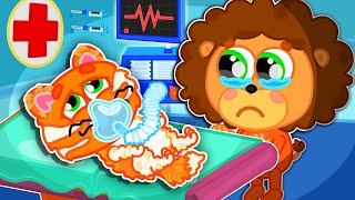 LionET  Pet Got Sick Tiny Cat Dont Leave Me  How to Take Care of Your Pet  Cartoon for Kids [upl. by Elene]