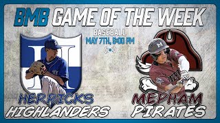 BMB Game of the Week Baseball  Mepham vs Herricks [upl. by Chilcote]