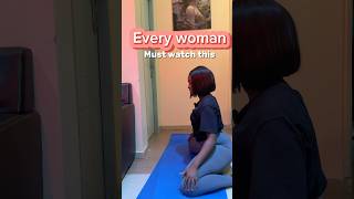 Every woman must watch and learn 3 pelvic exercise for women motivation yoga fyp women en [upl. by Yelsnya]