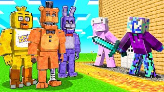 Five Nights at Freddy vs The Most Secure House In Minecraft [upl. by Naujik]