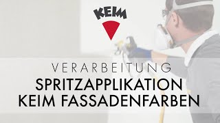 Spritzapplikation mit KEIM Fassadenfarben [upl. by Ellak21]