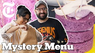 Ube Challenge 2 Chefs Make Dinner and Dessert With Purple Yams  Mystery Menu  NYT Cooking [upl. by Kreda236]