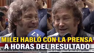 MILEI VOTÓ Y HABLÓ CON LA PRENSA [upl. by Rossner20]