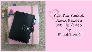 FILOFAX  POCKET  BLACK MALDEN  SETUP VIDEO [upl. by Nireil]