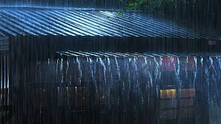 🔴 Listen amp Sleep Immediately with Heavy Rain and Roaring Thunder Sounds on a Tin Roof at Night [upl. by Dlorad]