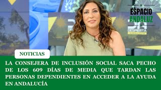 La consejera saca pecho de los 609 días de media de la Junta para tramitar la dependencia [upl. by Comras241]