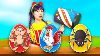 Surprise Eggs with best Nursery Rhymes  Tigi Boo [upl. by Nirb]