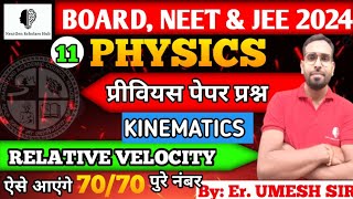 Class11thamp12 physicsrelative velocityBoard JAC amp CBSE NEETJEE objective questionNextGen [upl. by Donelson]