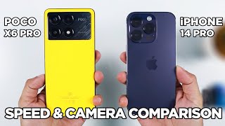 POCO X6 Pro vs iPhone 14 Pro SPEED TEST amp CAMERA Comparison  Zeibiz [upl. by Hueston]