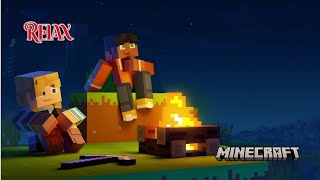 Minecraft Relaxing Fireplace  Minecraft Lagerfeuer zum Entspannen [upl. by Tattan]