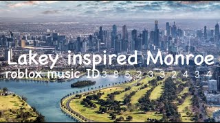 Lakey inspired  Monroe roblox music ID 🎶 [upl. by Oralie]