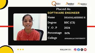 SUCCESS STORY OF SOFTWARE ENGINEER  QSpidersJspiders  Chromepet Chennai [upl. by Haroppiz]