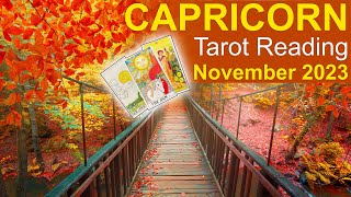 CAPRICORN NOVEMBER 2023 TAROT READING quotA GOLDEN GIFT NEW OPTIMISM amp A JUDGEMENT CALL CAPRICORNquot [upl. by Asilrac]