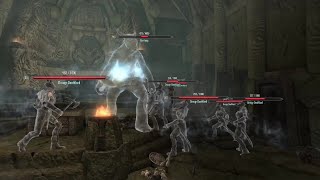 Skyrim Battles  Dustmans Cairn vs Ahzidal Thoron Karstaag and more [upl. by Cavan]