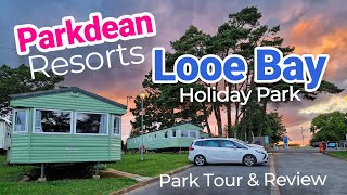 Bargain Cornish Holiday Accommodation  Looe Bay Holiday Park Site Tour and Review  Cornwall [upl. by Amilah]