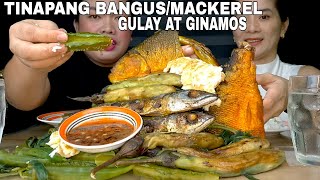 TINAPANG BANGUS AT MACKEREL GULAY AT GINAMOS MUKBANG  MUKBANG PHILIPPINES [upl. by Lohrman]