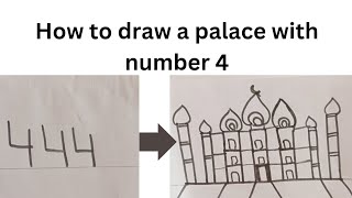 how to draw a palace easy step by step [upl. by Luapnaej]