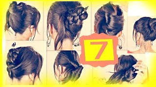 Seven ★ 1MINUTE HAIRSTYLES with JUST A PENCIL  Easy Updo Hairstyles for Long Medium Hair [upl. by Redmer]