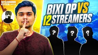 12 Streamers Shocked by Bixi Op Skills 🔥  Bixi Op vs Streamers  BGMI [upl. by Aibat547]