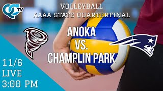 Girls Volleyball Anoka vs Champlin Park AAAA State Quarterfinal 11062024  QCTV [upl. by Hett]