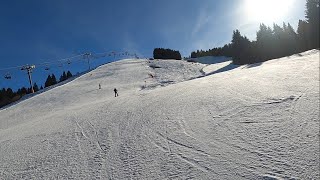 GoPro HD POV Skiing RED ALPETTE  MEGEVE ski resort  Feb 2024 [upl. by Ellissa]