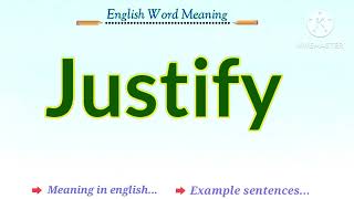 what is justify  justify meaning  how to pronounce justify in english [upl. by Amhser]