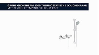 GROHE Grohtherm 1000 New – thermostatische douchekraan met doucheset voor ultiem comfort [upl. by Llerrem]