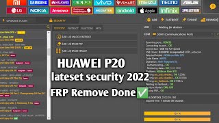 Huawei P20EMLL09 Remove Google account bypass FRP Unlocktool 2022 [upl. by Odnomor]