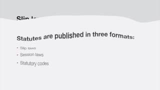 Legal Research and Writing course How Legislation Is Produced and Codified  quimbeecom [upl. by Iliram]