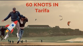 50 knots in Tarifa  Extreme BIG AIR kitesurfing [upl. by Malory235]