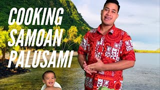 Cooking Samoan Food with Asuelu Palusami amp Taro [upl. by Matteo]