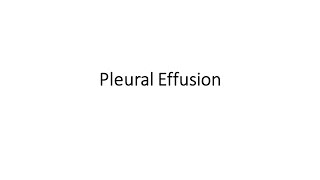 Pleural Effusion [upl. by Ev]