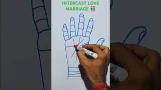 Intercaste love marriage line💕👬 palmistry ✋ [upl. by Reni]